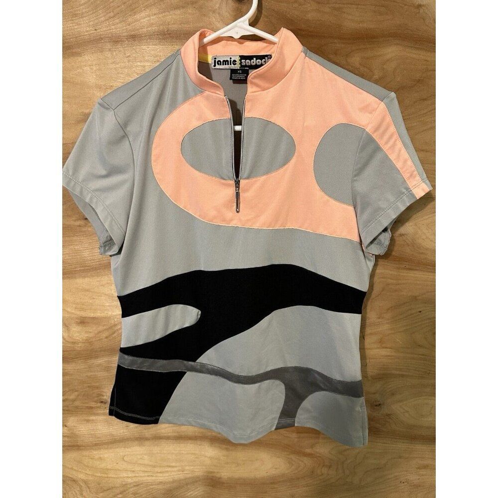 Jamie Sadock Women's XS Golf Pickleball Short Sleeve Polo Shirt 1/4 Zip